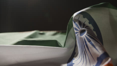 Handheld-Tracking-Shot-Approaching-Rotating-Flag-of-India